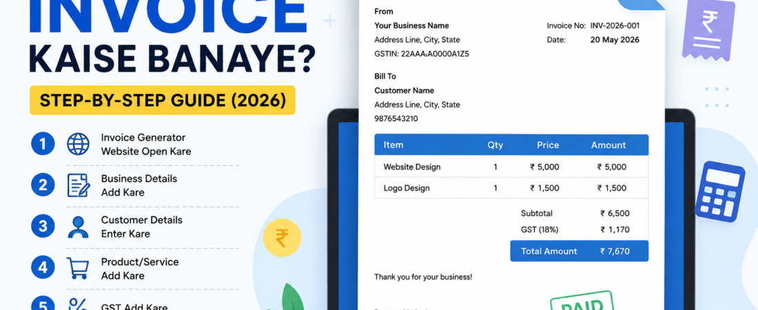Free Mein Invoice Kaise Banaye? (2026 Complete Guide)